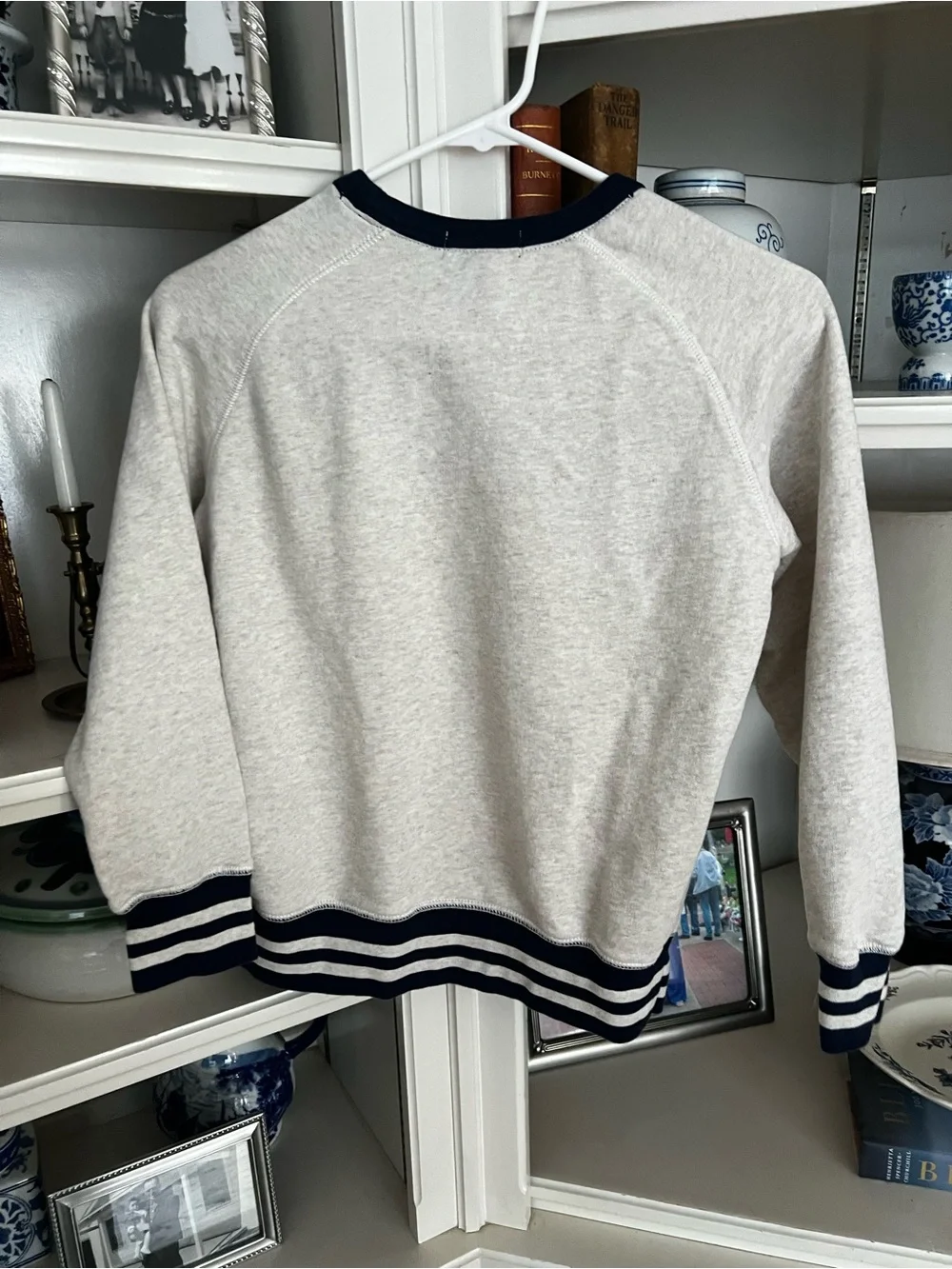 Polo by Ralph Lauren Boys Cream & Navy Logo Crewneck Sweatshirt
